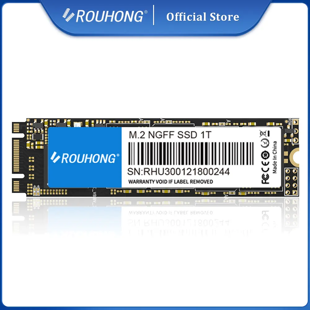 

ROUHONG M2 SSD SATA NGFF 2280 128GB 256GB 512GB 1TB 2TB Internal Solid State Drive Disk for Laptop Desktop M.2
