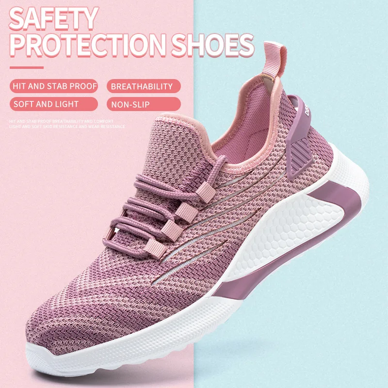 

Mens/Women Safety Shoes Breathable Steel Toe Cap Lightweight Work Boots Puncture-Proof Indestructible Comfortable Protect Shoes
