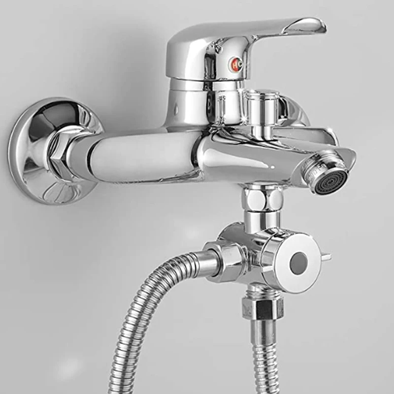 

3 Way Shower Arm Diverter Valve For Hand Shower T-Valve Bathroom High Quality Attachment With Gaskets Adapter Shut-Off Valve