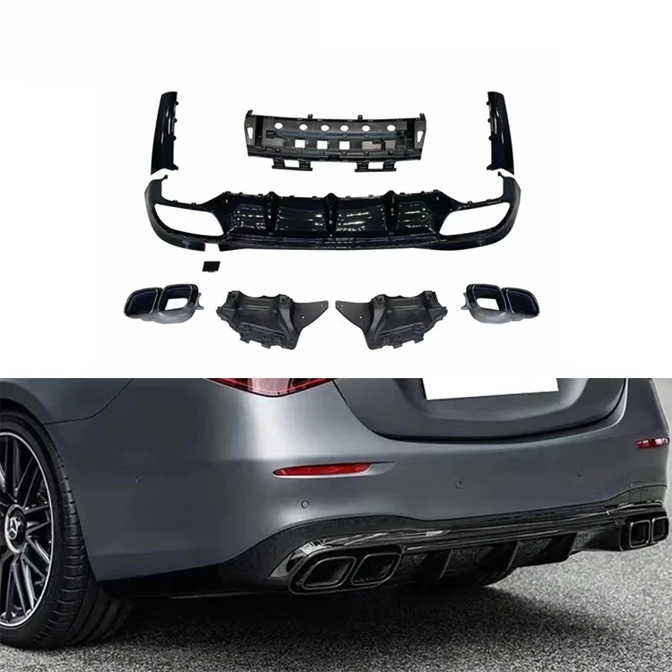 Комплект кузова для Mercedes Benz S-Class задняя губа и хвостовое горло W23 обновленный S63 AMG