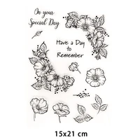 flowers phrase clear stamps for diy scrapbooking crafts stencil fairy rubber stamps card make photo album sheet decor