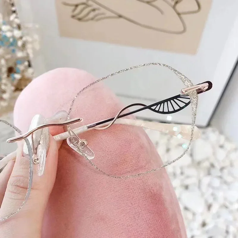 -75 -100 + 125 очки без оправы для близорукости с защитой от синего света