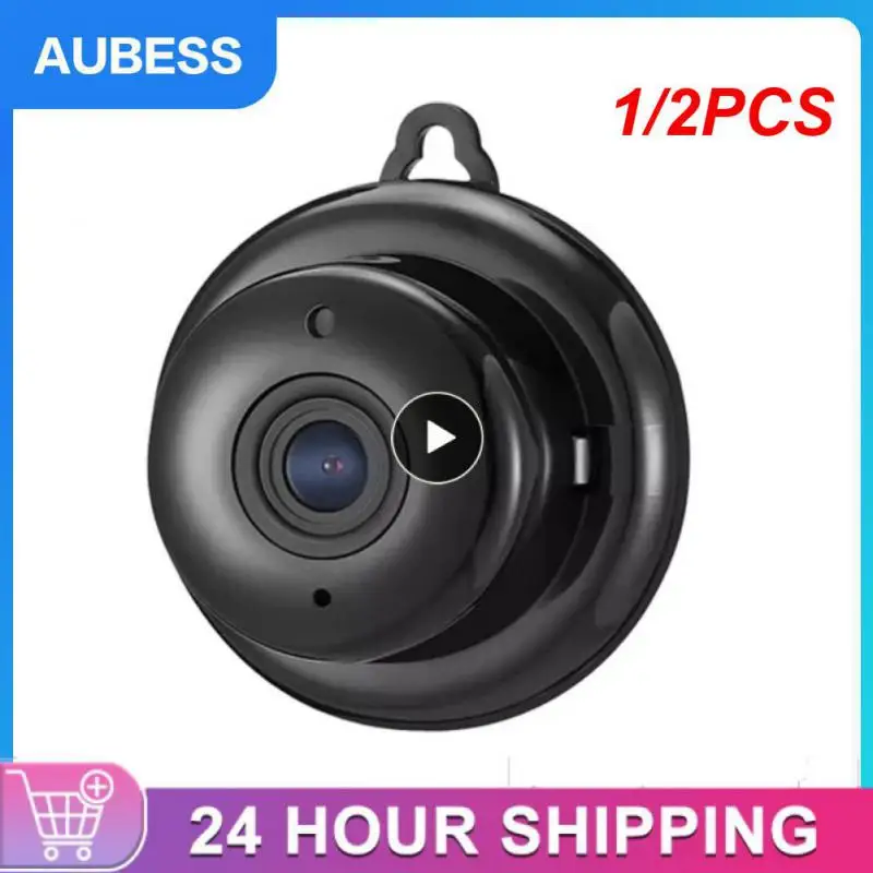 

1/2PCS Mini Surveillance WIFI Camera 1080P Wireless Indoor Camera Night Two Way Audio Motion Detection Baby