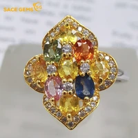 sace gems new arrival trend 925sterling silver and colorful sapphire rings for women engagement cocktail party fine jewelry gift