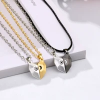 moon star heart pendant couple necklace jewelry magnetic necklace for woman men lovers lady girls boy valentines day gift