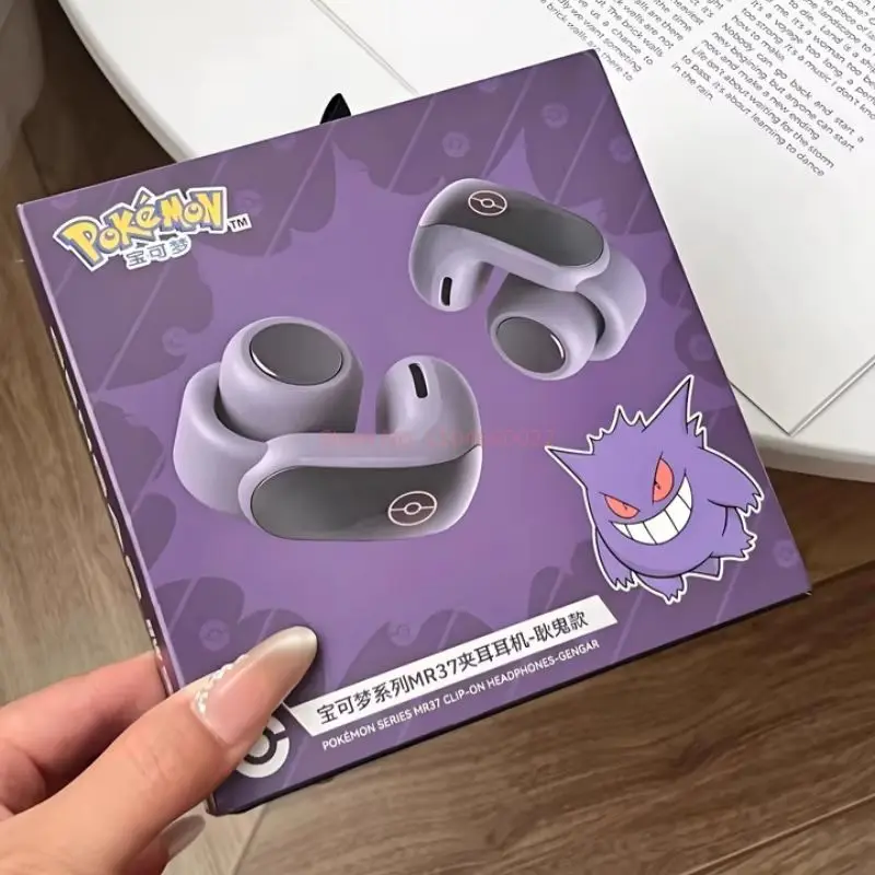 Gengar Pokemon аниме беспроводные спортивные наушники Bluetooth-гарнитура Высокая долговечность Hi-Fi стерео зажим для ушей стиль модный подарок для геймеров (art.: 3920d27b291bc) - 3920d27b291bc
