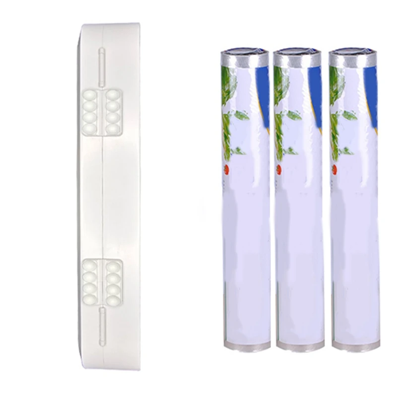 

Food Film Cutting Device Wrapping Paper Dispenser With Cutter Stretch Film Box Kitchen Parts Organizer