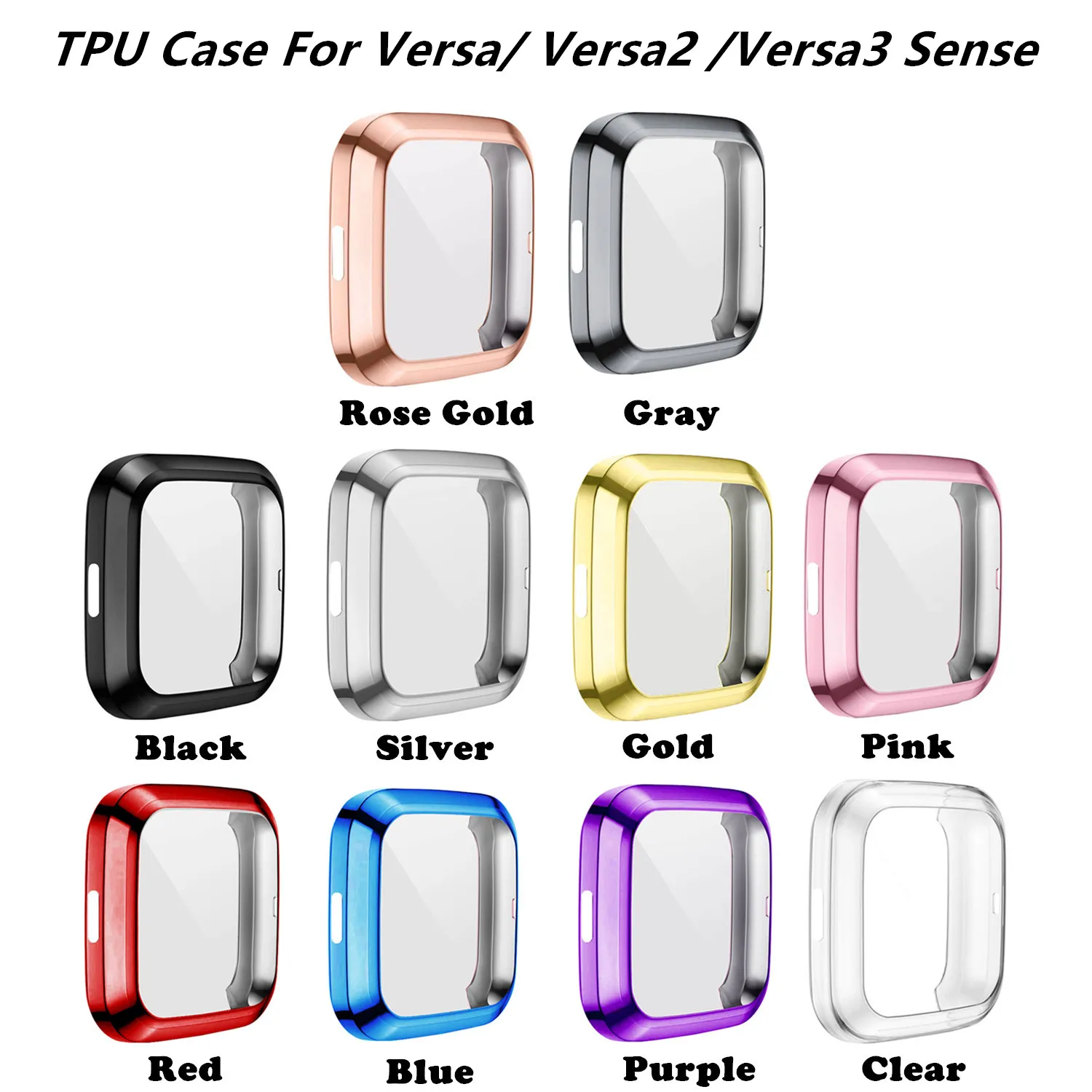 Чехол из ТПУ с полной защитой для Fitbit Versa1 lite Versa 2 versa 3 водонепроницаемый чехол