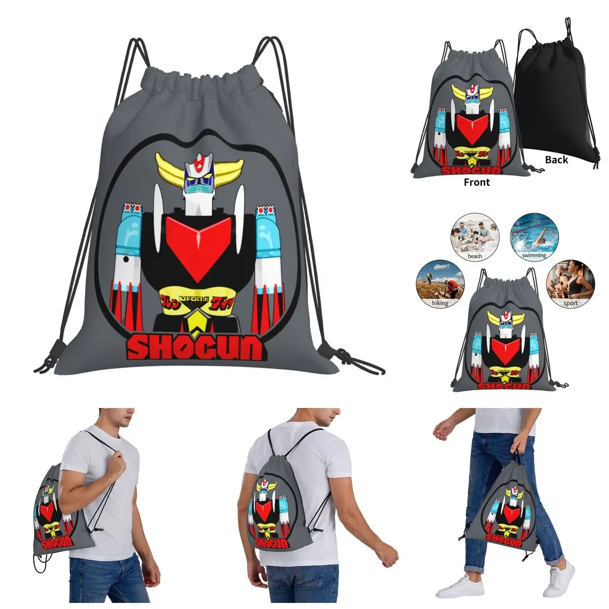 

Goldoraks Shogun Warriors Drawstring Bags Gym Bag Cute Backpack Funny Joke Blanket roll