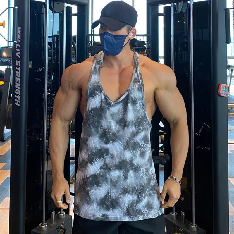 

Camo Gym Tank Top Men Mesh Fitness Stringer Clothing Bodybuilding Tanktop Summer Sport Singlets Male Sleeveless Shirt Racer Vest