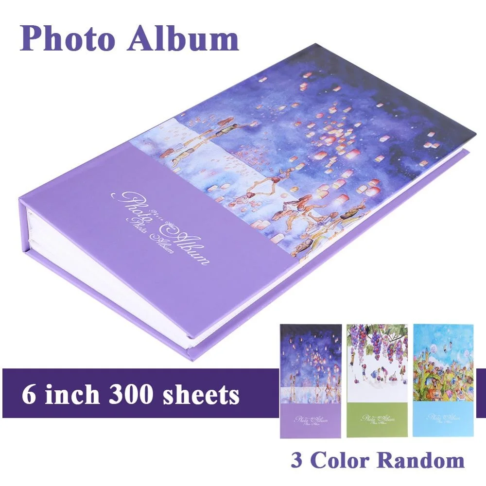 

Null BBA Photo Album 6 Inch 300 Sheets Family Picture Scrapbook DIY Wedding Scrapbook Baby Memory Book For School Graduation