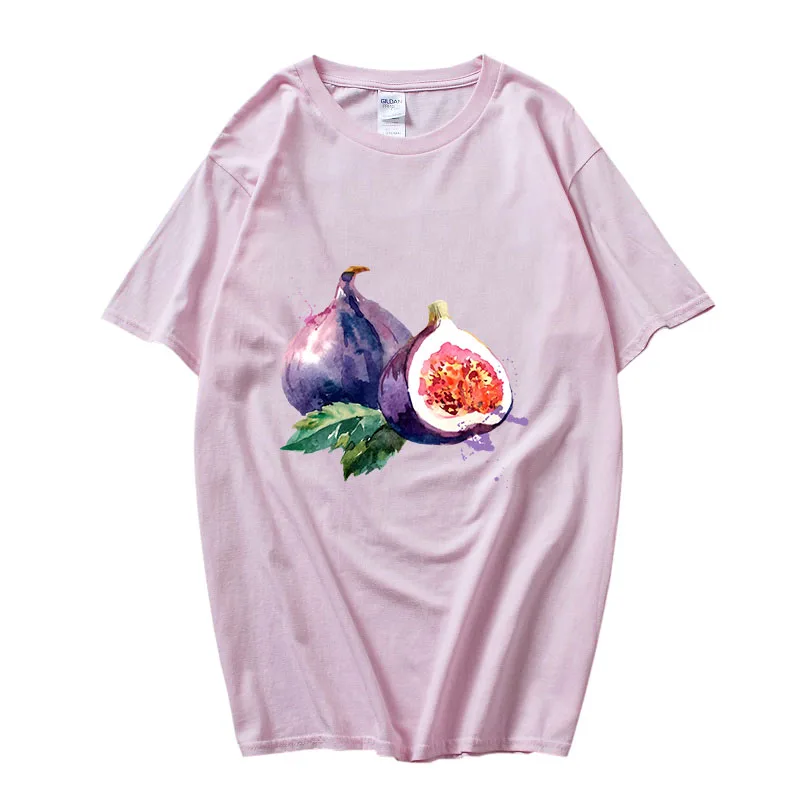 

Fruit Korean Style Clothes Women 2023 Summer Harajuku Shirt Prevalent 100% Cotton Short Sleeve Tide Trendy Large Size T-shirt