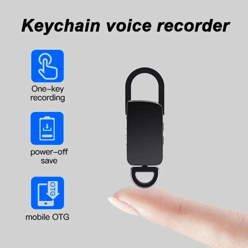 Mini voice activated recorder digital recording listening device sound professional dictaphone audio micro small keychain player