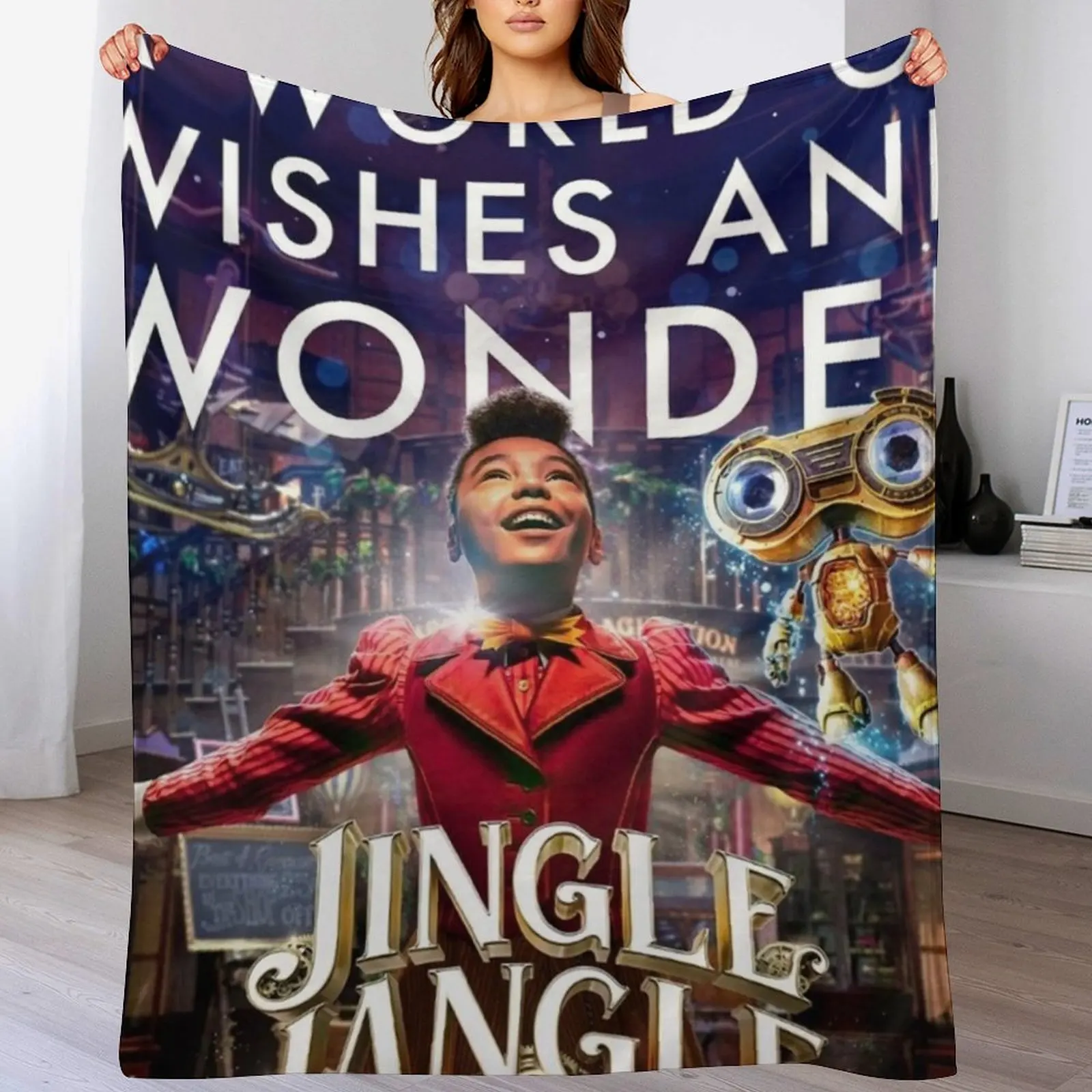 Jingle jangle постер с рождественским путешествием киноплакат декоративное одеяло