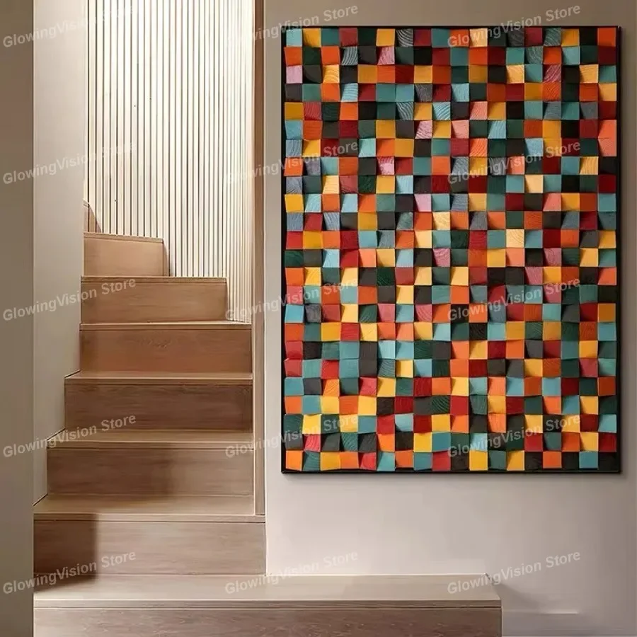 Фото Модная 3D-мозаика 30x30 см для декора стен, акустический диффузор из массива дерева для офиса, дома, выставочного зала, гостиной, украшение стен №3