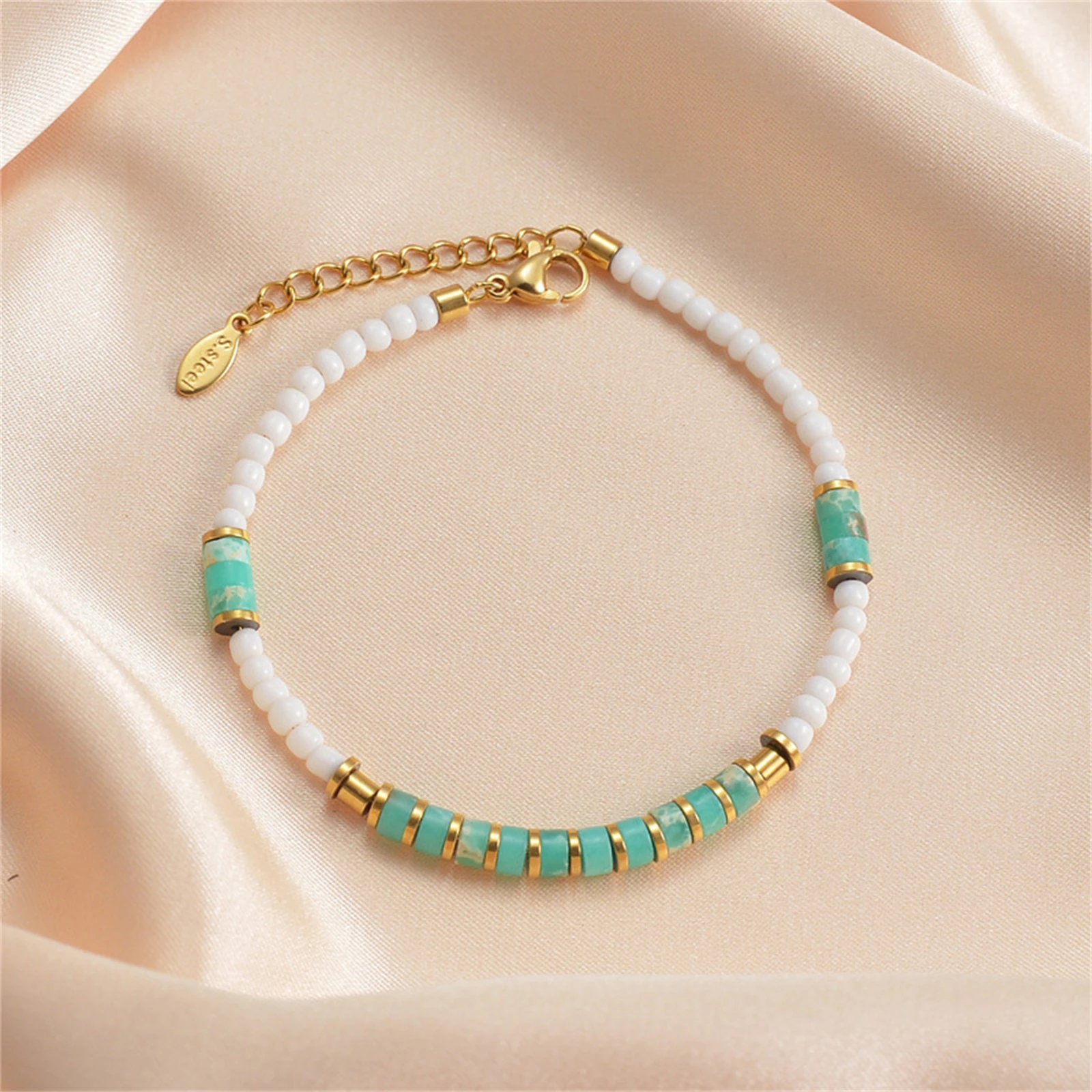 Цепочка женская из нержавеющей стали 316L изящный браслет во французском