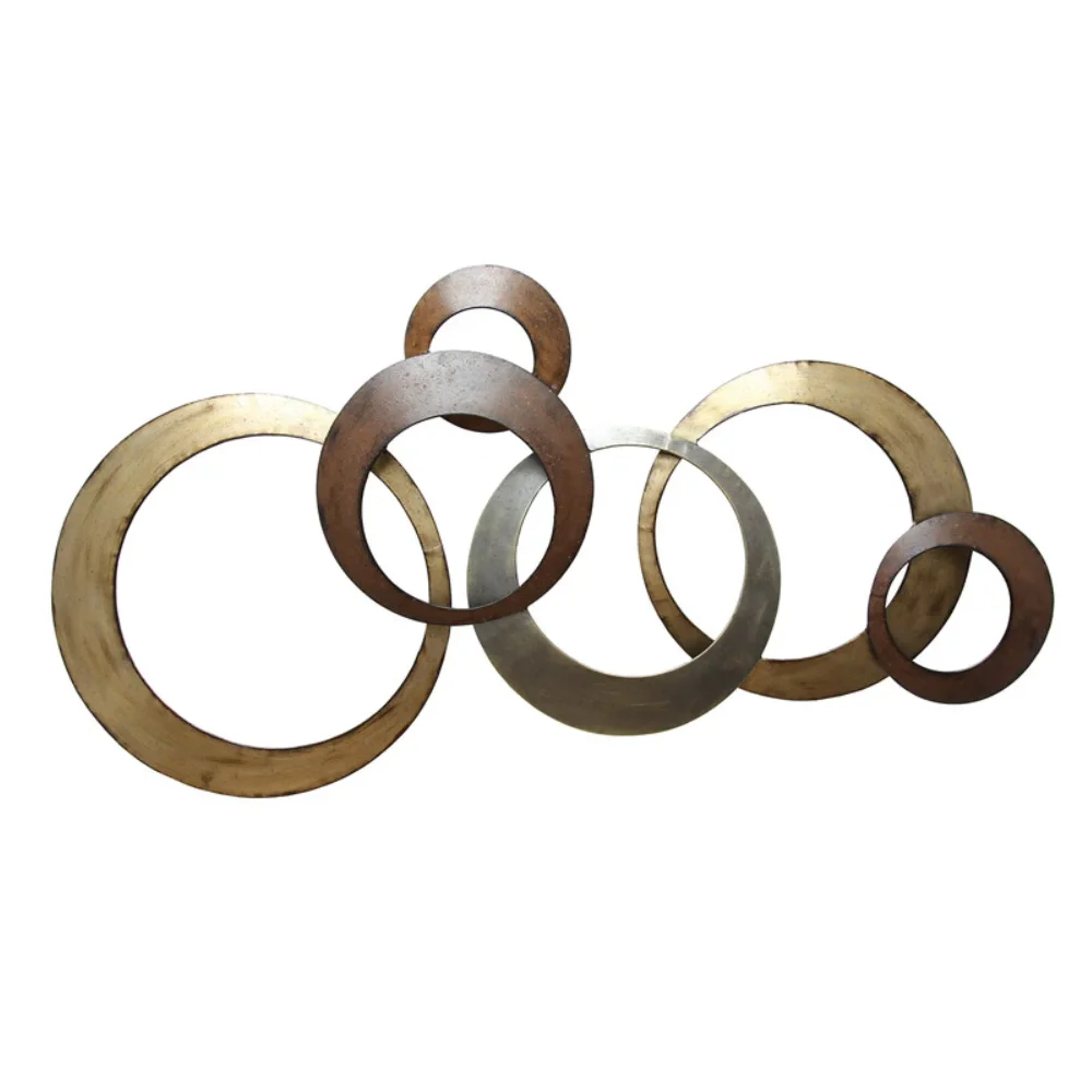 

BOUSSAC Modern Multicolor Open Rings Centerpiece Wall Decor，Family Wall Decoration, Beautiful, Fashionable, Living Room, Bedroom