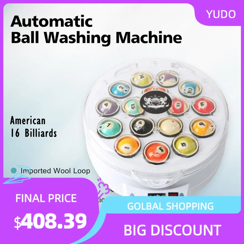 

Billiard Balls Washing Electronic Machine Fully Automatic Pool or Snooker Billiard Ball Cleaner 16/22 Balls Billiard Accessories