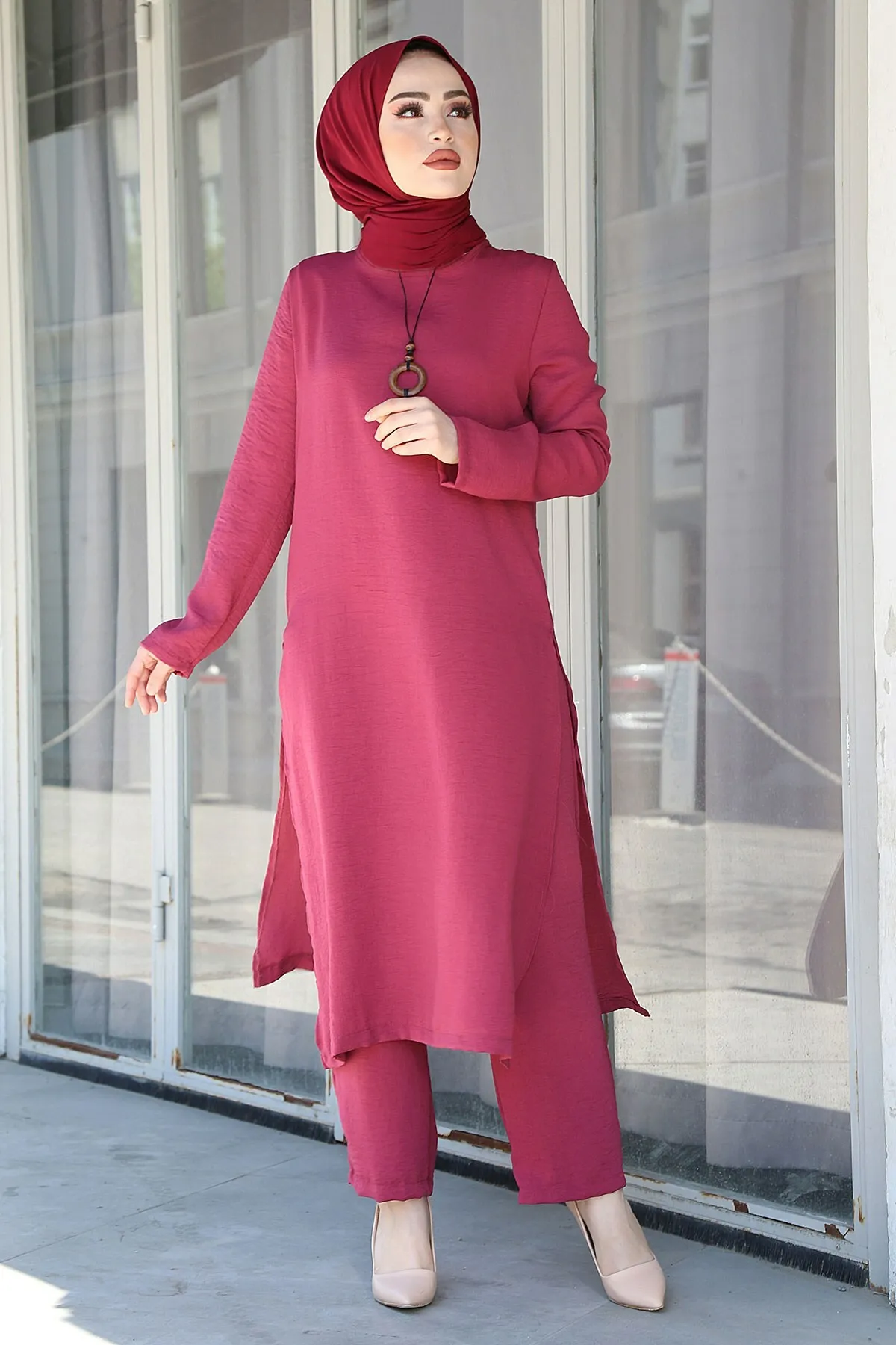 Women's Dual Suit Kombin Bottom Top Muslim dress hijab Muslim üstleri women suit 2021 abayas Women 'S Set