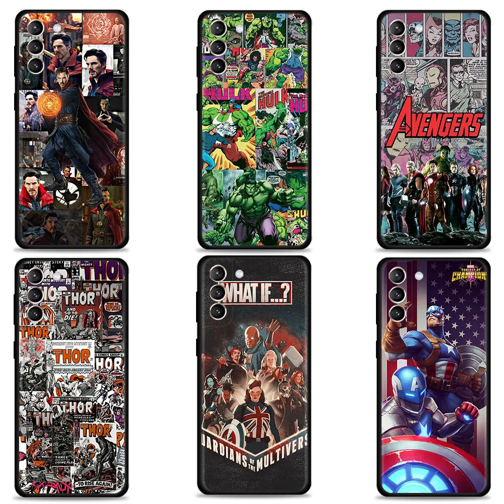 Marvel Phone Case for Samsung Galaxy S20 S21 FE S22 Ultra S10 S9 S8 Plus S10e Note 20 Cover Silicone Funda What If Manga