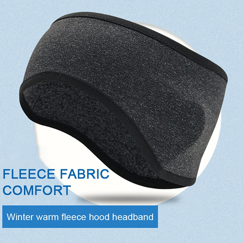 

Winter Polar Fleece Headband Wool Ear Warmer Sweatband Head Hair Bandana Headwear Scarf Moisture-wicking Headwrap for Women Men