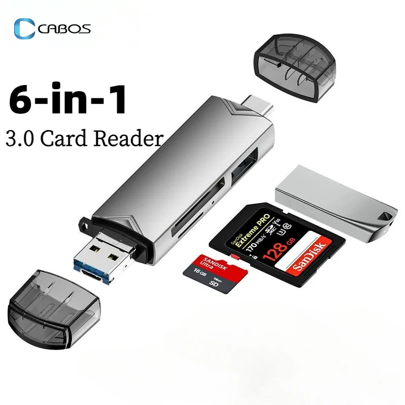 Кардридер Otg Type C 6 в 1 USB 3 0 Micro Sd