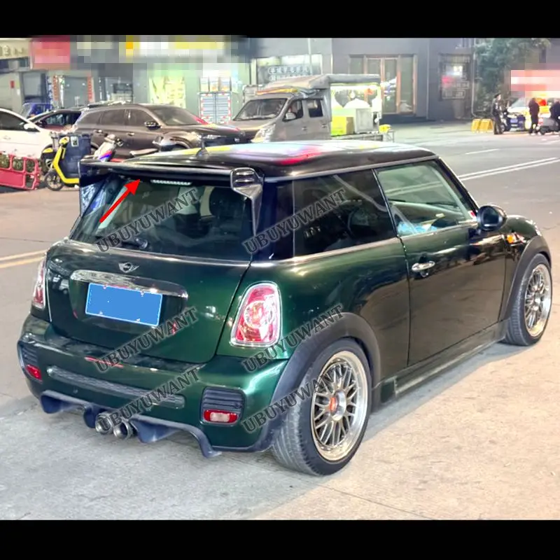 Фото Для BMW Mini Cooper 2006-13 R50 R53 R56 Ver.2.11/2.12 Тип B Стиль JCW Высококачественный карбоновый задний спойлер-антикрыло на крышку багажника №5