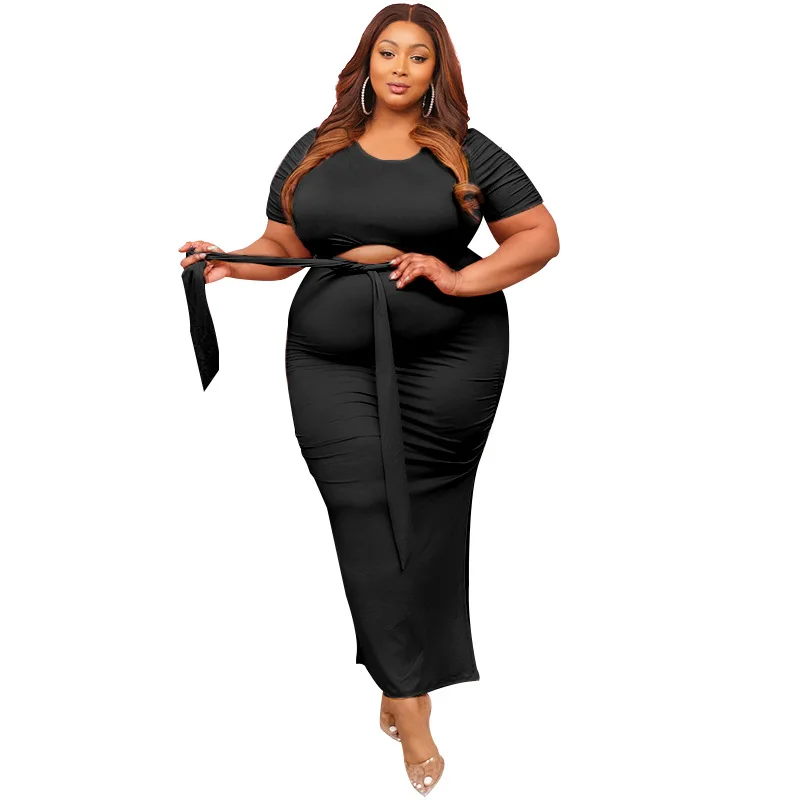 

2 Piece Skirt Sets African Clothes Women T Shirt Long Skirt Suit Summer New Bandage Traditional Dashiki African Outfits Clothing