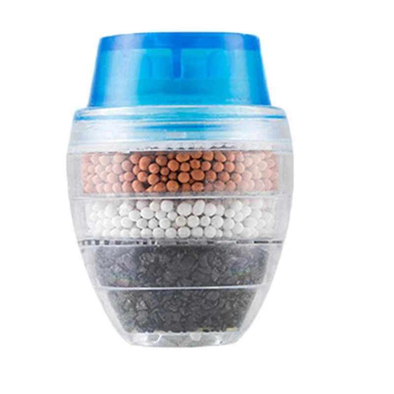 

4Pcs Kitchen Home Carbon Faucet Mini Tap Water Clean Filter Purifier Filtration Cartridge Carbon Water Filter Blue