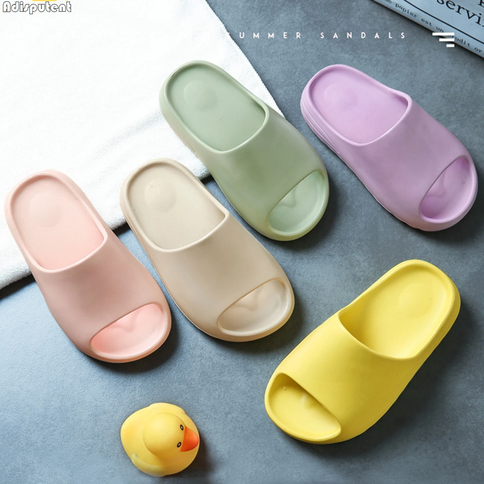 

Child Slippers For Boy Girl Home Shoes Summer Toddler Flip Flops Soft Bottom House Indoor Slippers Beach Kids Shoes Family Style