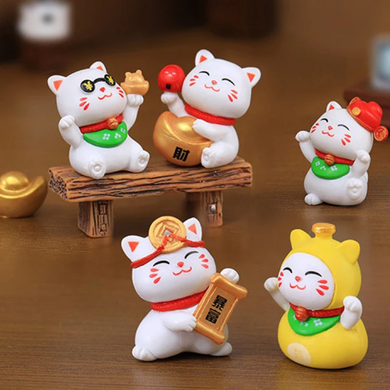 Мультяшные игрушки украшения Neko фигурка животного кошка искусственное