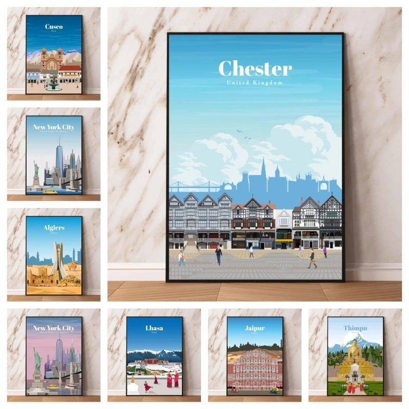 

Poster And Painting Travel to Tibet Gifts High Quality Art Room Home Hanging Cartoon Character Picture Decorative Wall Stickers