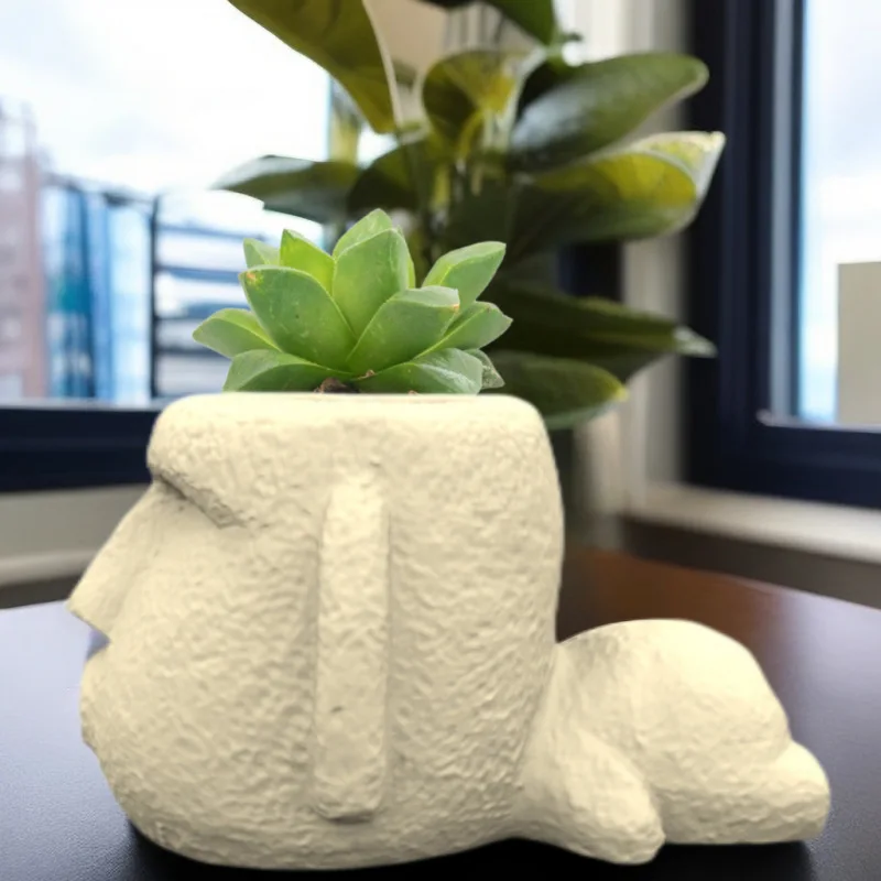

Silicone Mold Stupid Cute Doll Flower Pot Succulent Pen Holder DIY Making Resin Concrete Vase Cactus Silicone Mold Home Decor