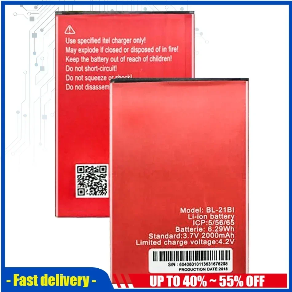 Аккумуляторы для мобильных телефонов Bateria ITEL BL-21BI BL-20HI BL-24EI BL-25BI Аккумулятор