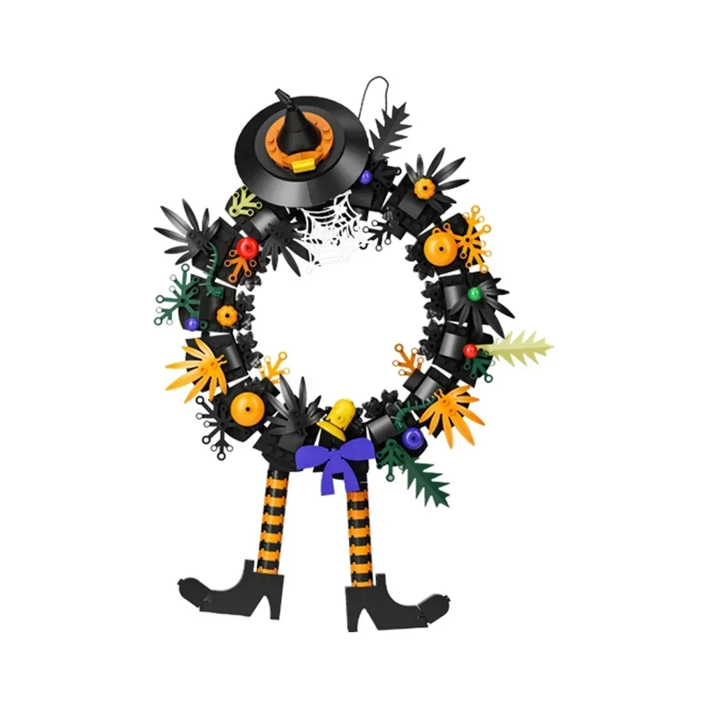 MOC жуткий Хэллоуин шляпа модель строительные блоки украшения Рождественский