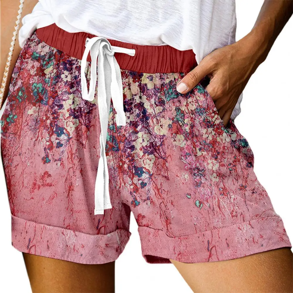 

Летние шорты, модные быстросохнущие эластичные уличные повседневные женские шорты на шнуровке, уличная одежда, женские шорты, свободные шо...