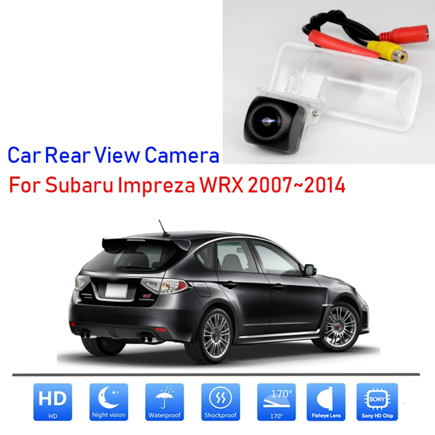 HD CCD Night Vision 1080*720 Fisheye Rear View Camera For Subaru Impreza WRX 2007~2010 2011 2012 2013 2014 Car Parking Monitor