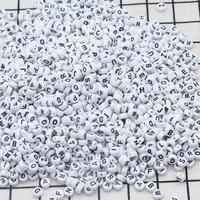 100pcs 47mm acrylic letter beads scattered beads digital beads english flat beads clean hole diy jewelry accessories beads