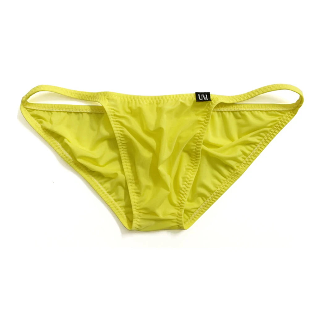 

Мужские полупрозрачные стринги 2022, нижнее белье с низкой талией, сексуальные трусы с карманом, мягкое шелковое нижнее белье, Мужское эротич...