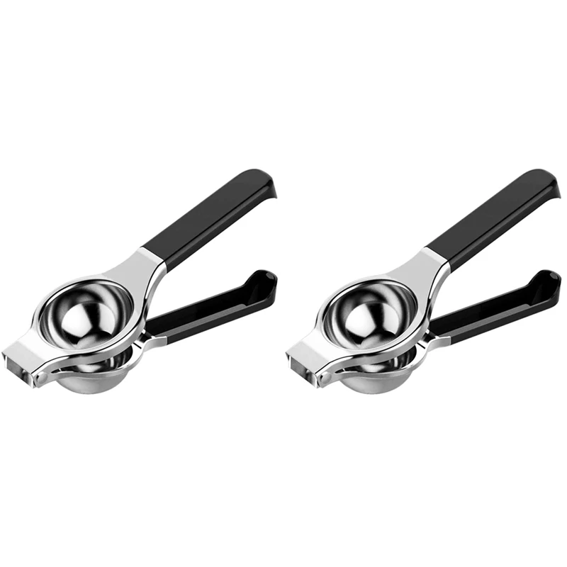 

2X Lemon Squeezer - New Stainless Steel Manual Lemon Juicer, Lemon Lime Squeezer Press Silicone Handle
