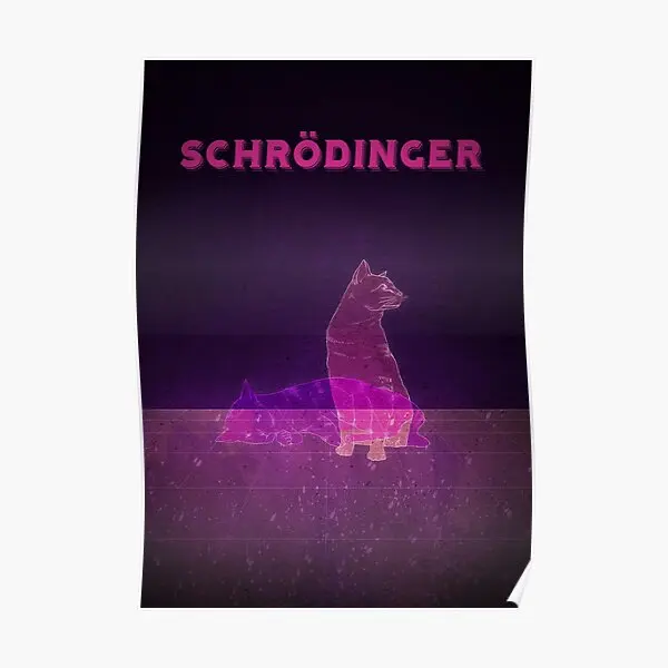 

Постер Schrodinger Is Cat, картина, Декор для дома, художественное украшение, печать, картина, винтажная настенная Современная забавная Настенная роспись, без рамки