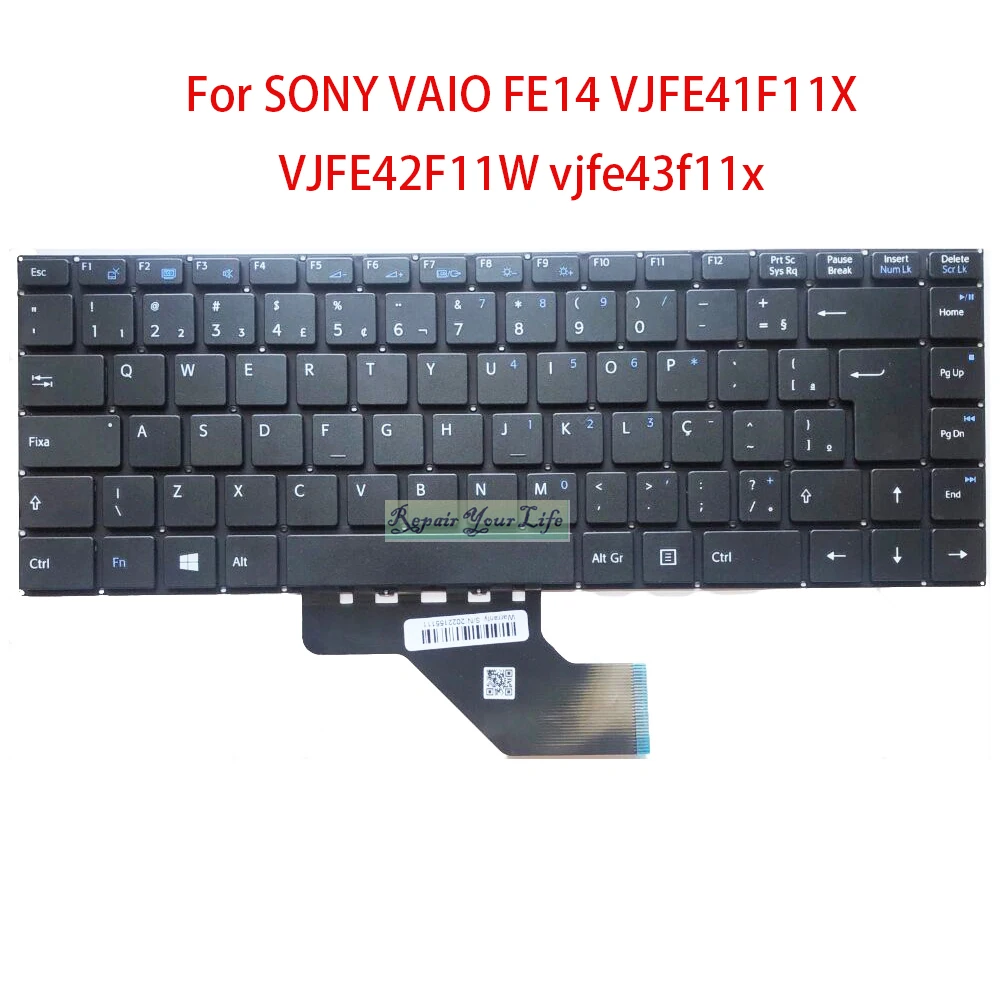 PT/BR Brazil Keyboard for Sony Vaio FE14 VJFE41F11X VJFE42F11W vjfe43f11x Brazilian Keyboard Notebook ABNT2 D0K-V6399A 6399A New