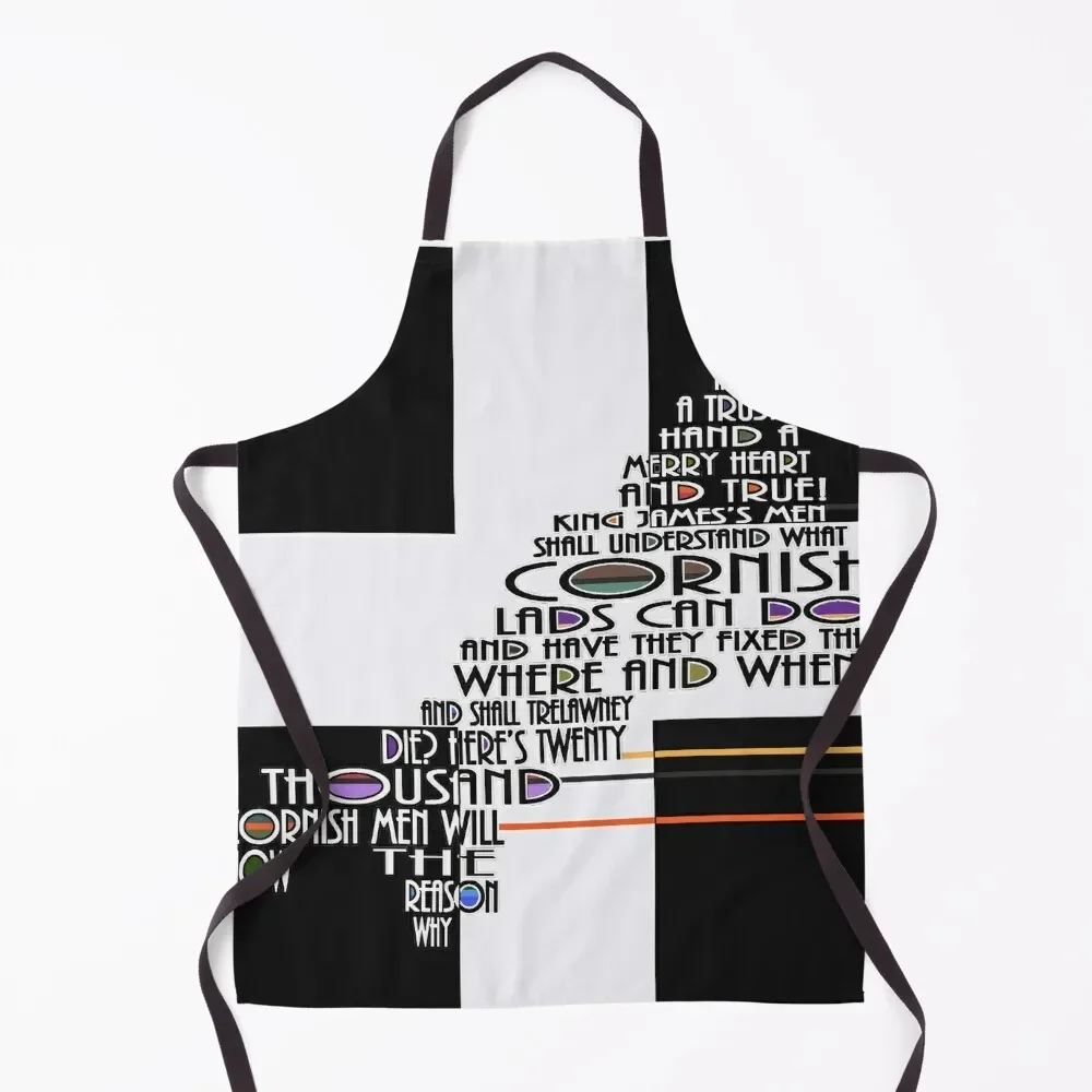 Карта Корнуолла с Корниш Антем - Фартук Trelawney Кухонные специальные аксессуары