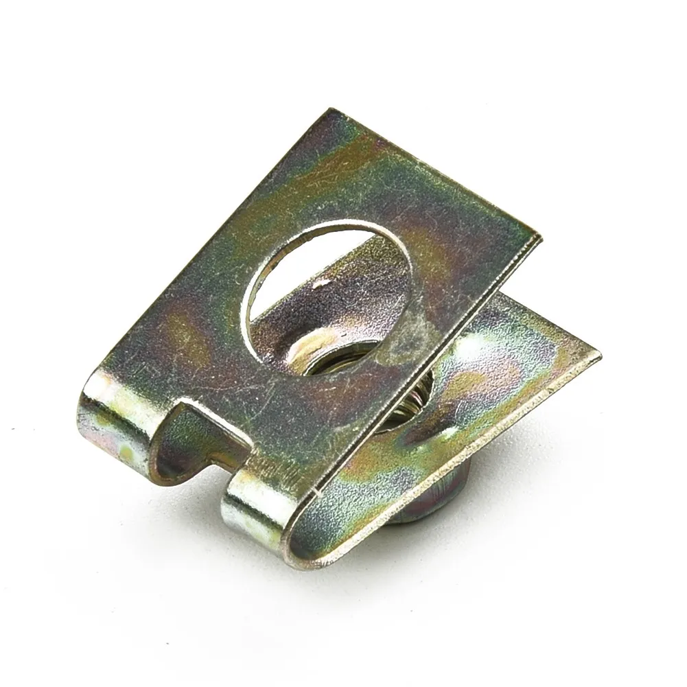 

High Quality Brand New U-Shape Clips Spring Metal 20X 6mm/ M6 Copper Tone Fastener Rivet M6 For Fixing Wires For Securing Wires