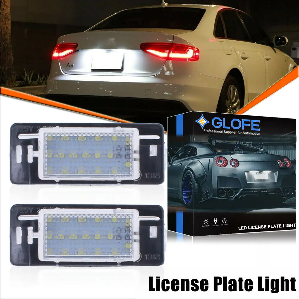 

2Pcs For Opel Vectra C Estate 2002-08 White Led License Number Plate Light Lamp