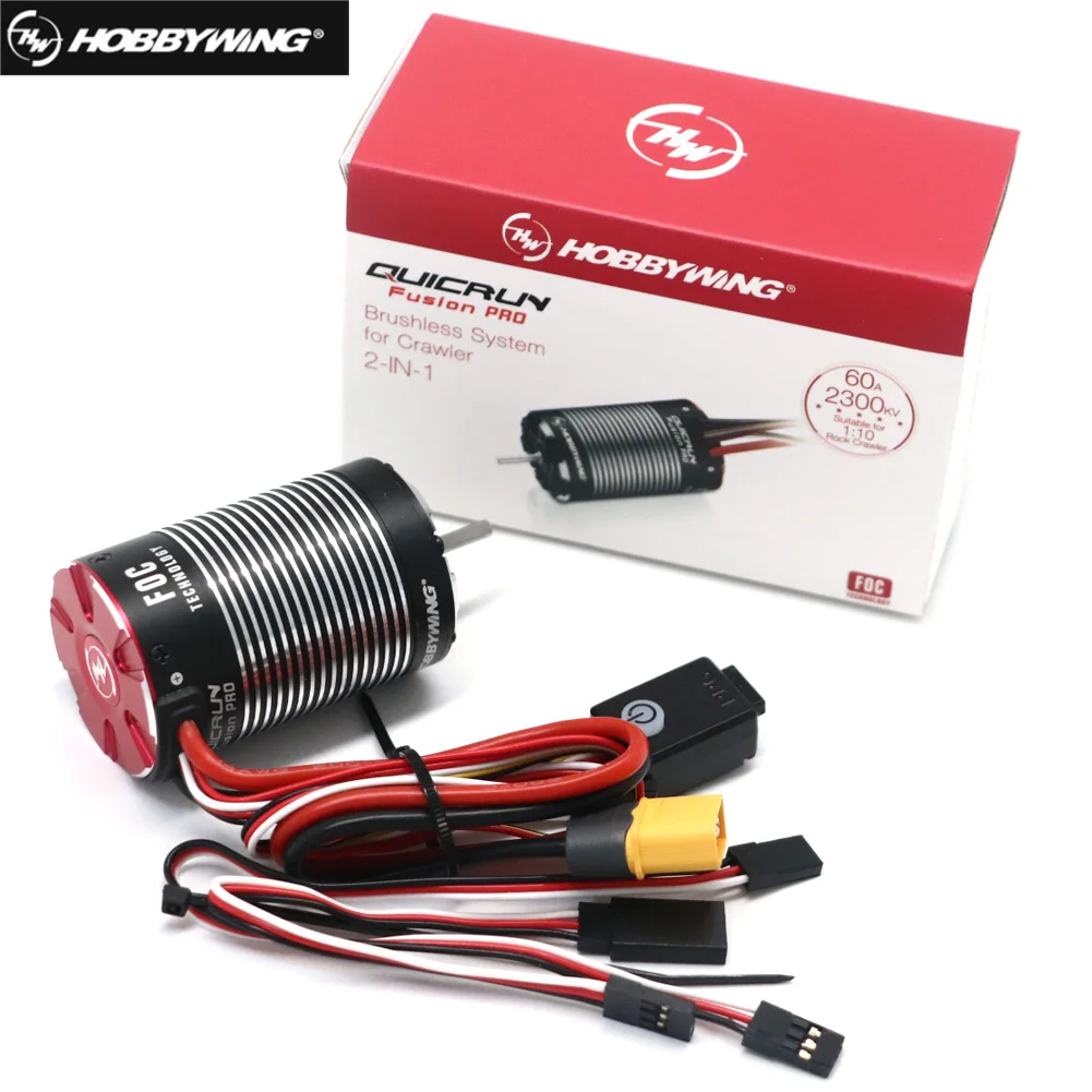 HobbyWing QuicRun Fusion Pro 540 2300KV бесщеточный сенсорный двигатель встроенный 60A ESC 2 в 1 для RC