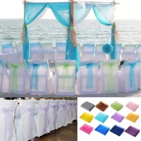 organza chair sashes 50pcs chair bows sashes tie back decorative for wedding reception events banquets chairs decoration