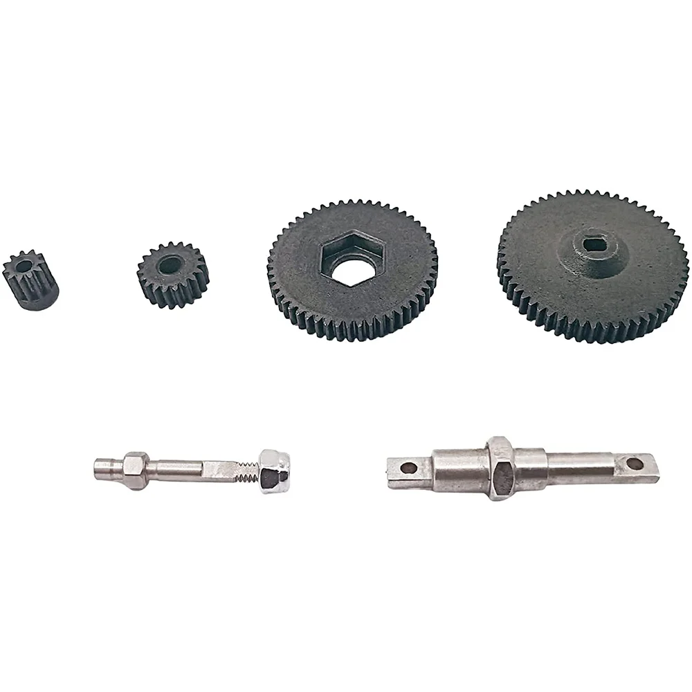 

Transmission Gear Set Heavy Duty Steel Gearbox Gear with Shaft and Motor Gear for Axial SCX24 1/24 RC Crawler Car Parts