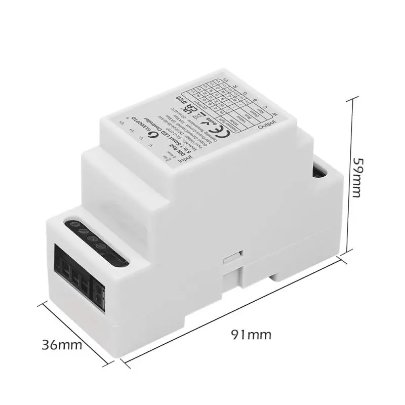 

Контроллер светодиодной ленты Zigbee 3,0 DC12-54V Din Rail 5 в 1 RGBCCT/RGBW/RGB/CCT/диммер, голосовое управление с помощью Alexa Echo/Google Home