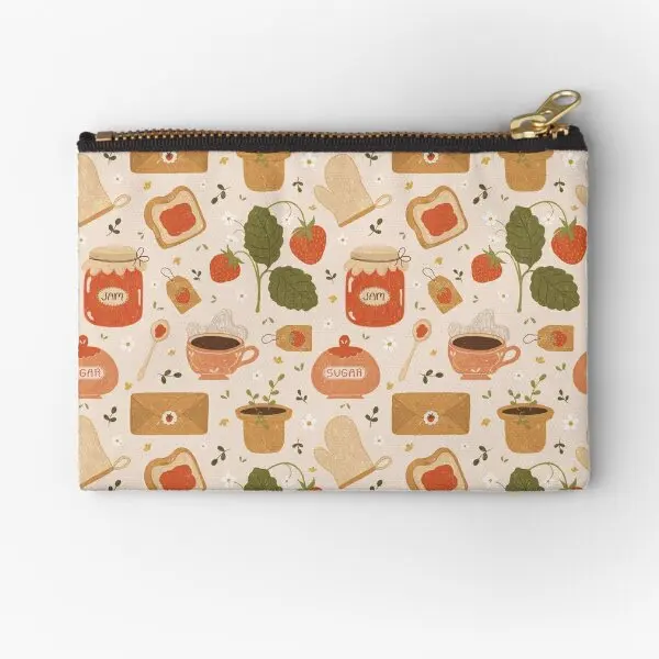 

Карман для хранения нижнего белья на молнии с изображением клубники и джема